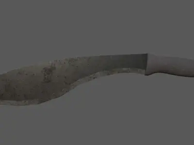 Machete knife Low-poly 3D model