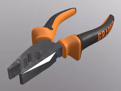 Pliers slightly worn 3D model