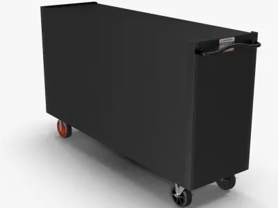 Tool Storage Black Low-poly 3D model
