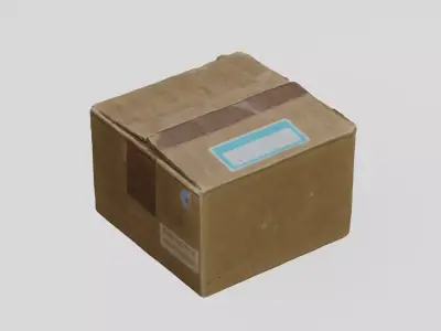 Card Box 2 Modern 3D scan PBR 4K textures Low-poly 3D model