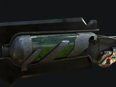 Toxic Spear-Axe Low-poly 3D model