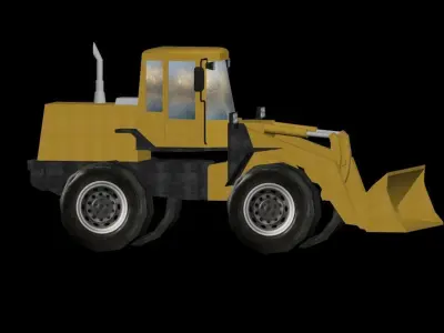 Bulldozer Low-poly 3D model purchase