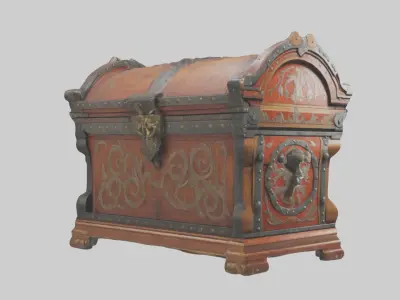 Decorative Chest Model Low-poly 3D model