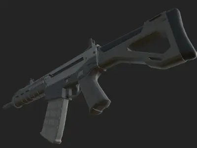 Bushmaster ACR - Lowpoly - GameReady - Textured - Rigged Low-poly 3D model