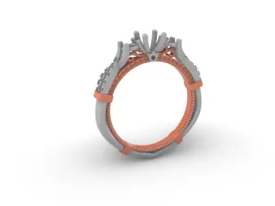 VINTAGE ENGAGEMENT RING Free 3D print model