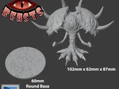 Giant Flying Eye Beasts Free 3D print model