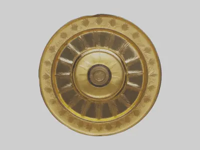 Golden Sunplate 1 Low-poly 3D model