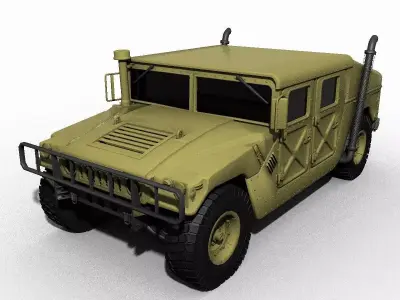 hummer low poly humvee Low-poly 3D model