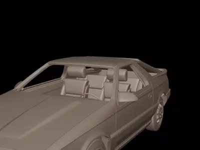 crysler daytona shelby z 1987 3d print model 3D print model