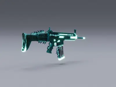 Weapon SCARL GODZILLA Low-poly 3D model