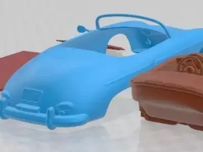 Porsche 356A Speedster 1955 Printable Car 3D print model