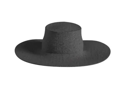 Black Cowboy Hat 3D model