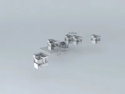 Architectural detail set of cubes Free 3D model