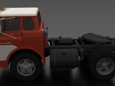 C-Series C-800 Semi Truck 1958 Low-poly 3D model