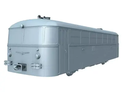 Sinobus JZ series 812 Railbus Mesh Only - STL FBX 3D model