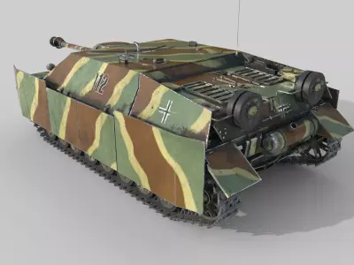 Jagdpanzer IV L48 Low-poly 3D model