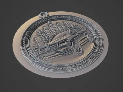 Car Pendant Medallion 3D print model 67