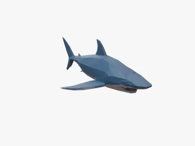 Shark low poly Low-poly 3D model