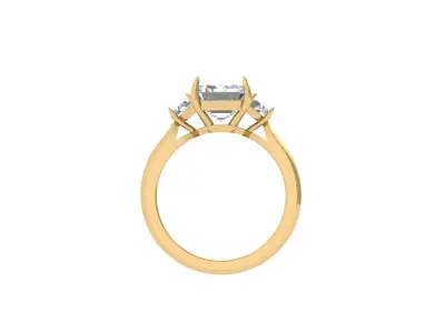 Radiant 3 Stone Ring 3D print model purchase