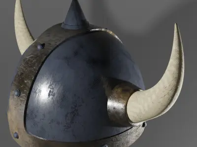 Warrior Helmet Low Poly Helmet Low-poly 3D model