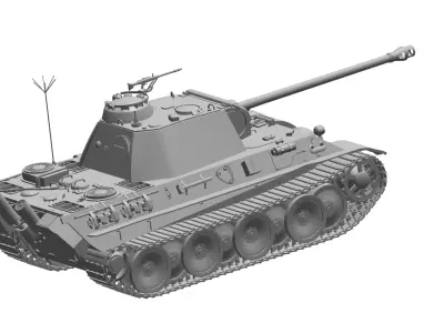 Panther tank 3D model purchase