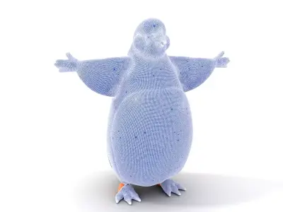 Joyful Penguin Character model pack Low-poly 3D model