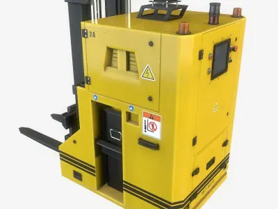 Automated Guided Vehicle Low-poly 3D model