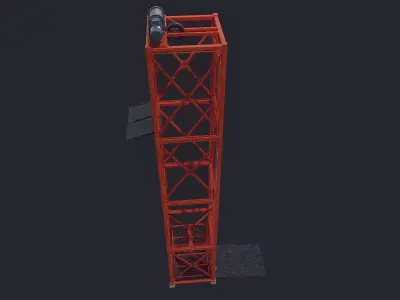 Construction Lift Low-poly 3D model