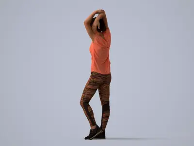 00070Gabriela003 - Adult Black woman exercising in summer 3D model