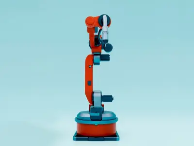 Industrial Robot Low-poly 3D model purchase