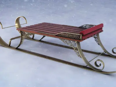 Snow Sled 3D model purchase