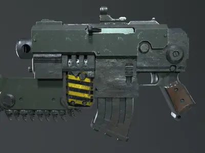 warhammer bolter gun 3D model