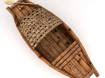  Small boat  3d model  Low-poly 3D model