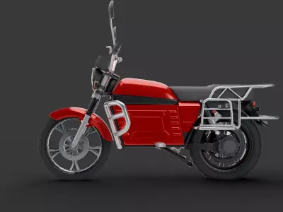 Electric Motorbike Low-poly 3D model