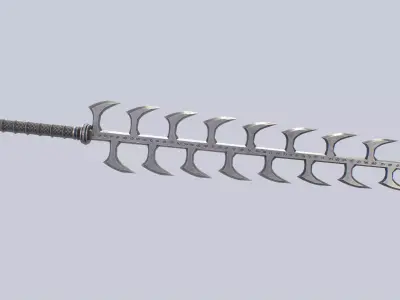 Curse blade Low-poly 3D model