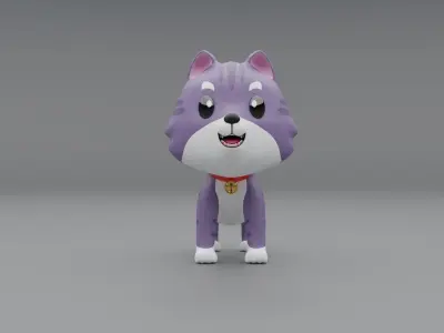 3D Cat Cartoon 3D model