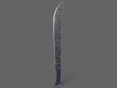 PBR Machete V3c Low-poly 3D model