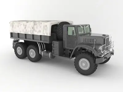 truck military Low-poly 3D model