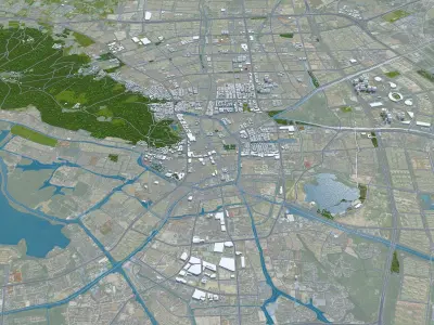 Changshu Suzhou Jiangsu China 50km Free low-poly 3D model