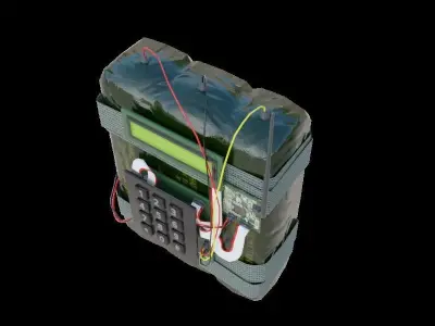 C4 Bomb Low-poly 3D model purchase