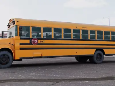 Classic Yellow School Bus 3D model