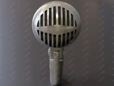 Shure 705 Rocket vintage microphone 3D model