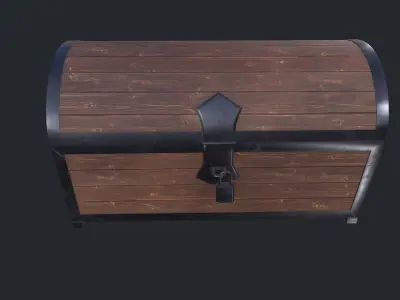 Treasure Chest Low-poly 3D model