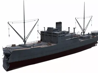 Ship 04 Low-poly 3D model