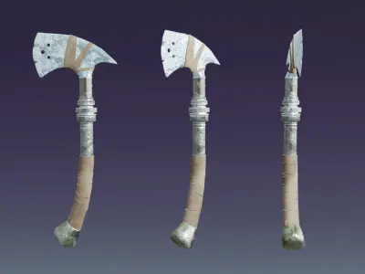 Ice Axe - Elemental Axe - Model 01 Low-poly 3D model