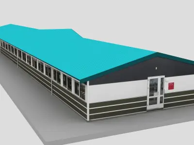 Realistic European City Block Building 29 Low-poly 3D model