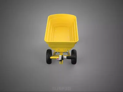 IOT AUTONOMOUS SMART ROBOT CART TROLLEY WAGON WHEELBARROW GARDEN 3D model