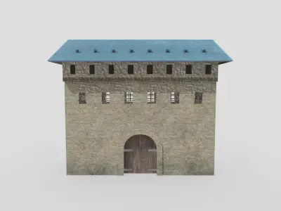 Medieval Castle Module 05 Low Poly PBR Realistic Low-poly 3D model