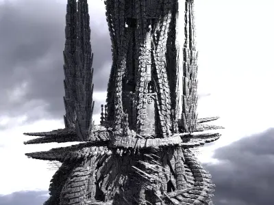 Fusion City Alien Bridge Kit bash 3  3D model