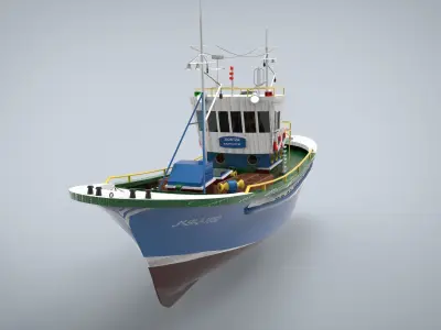 fishing ship 3D model buy